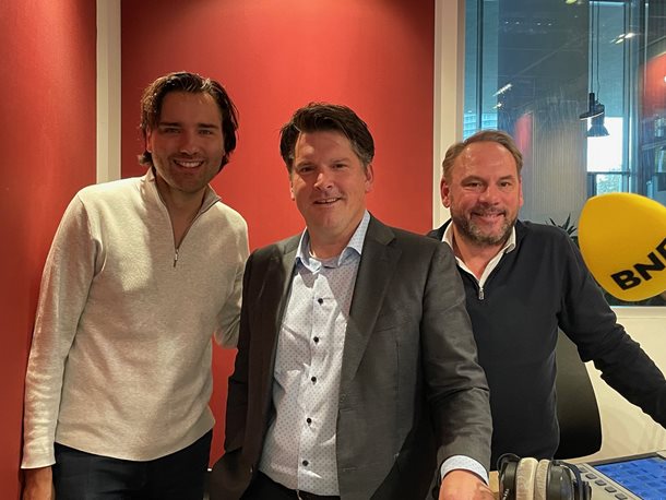 Chris Hogeveen op bezoek bij BNR Nieuwsradio